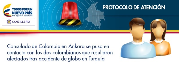Consulado de Colombia en Ankara se puso en contacto con los dos colombianos que resultaron afectados tras accidente de globo 