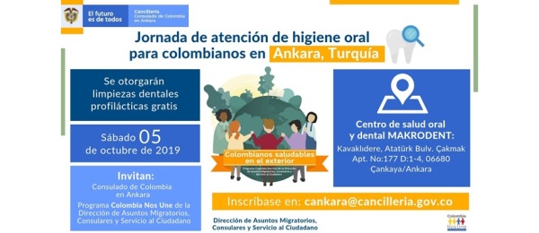 El Consulado de Colombia realizará la Jornada de atención de higiene oral para colombianos 