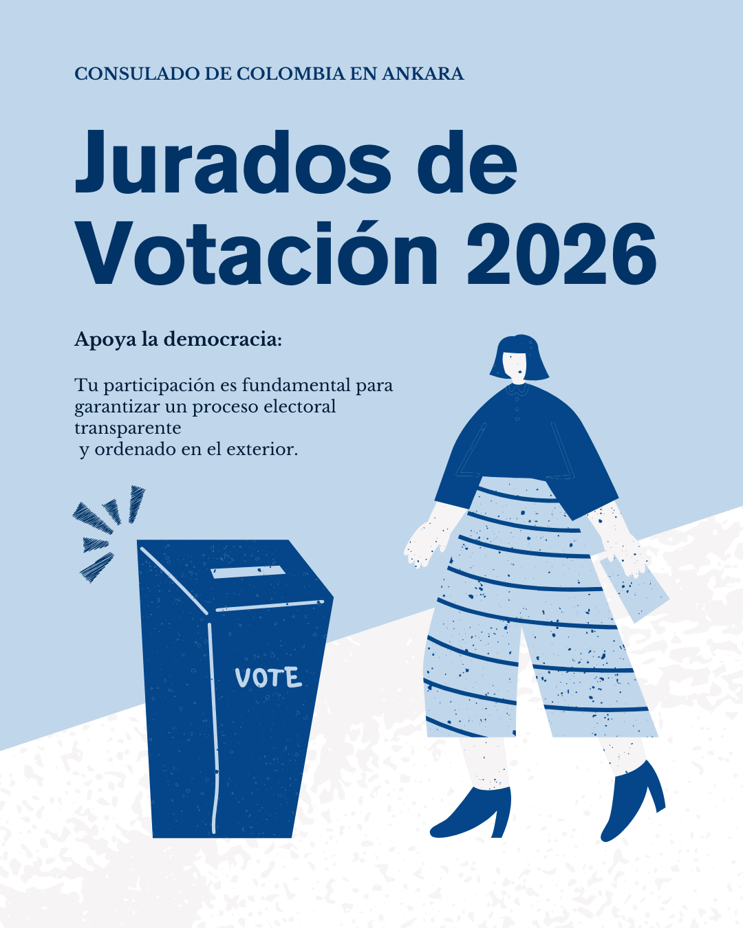 Consulado de Colombia en Ankara invita a los connacionales a participar como jurados de votación para 2026