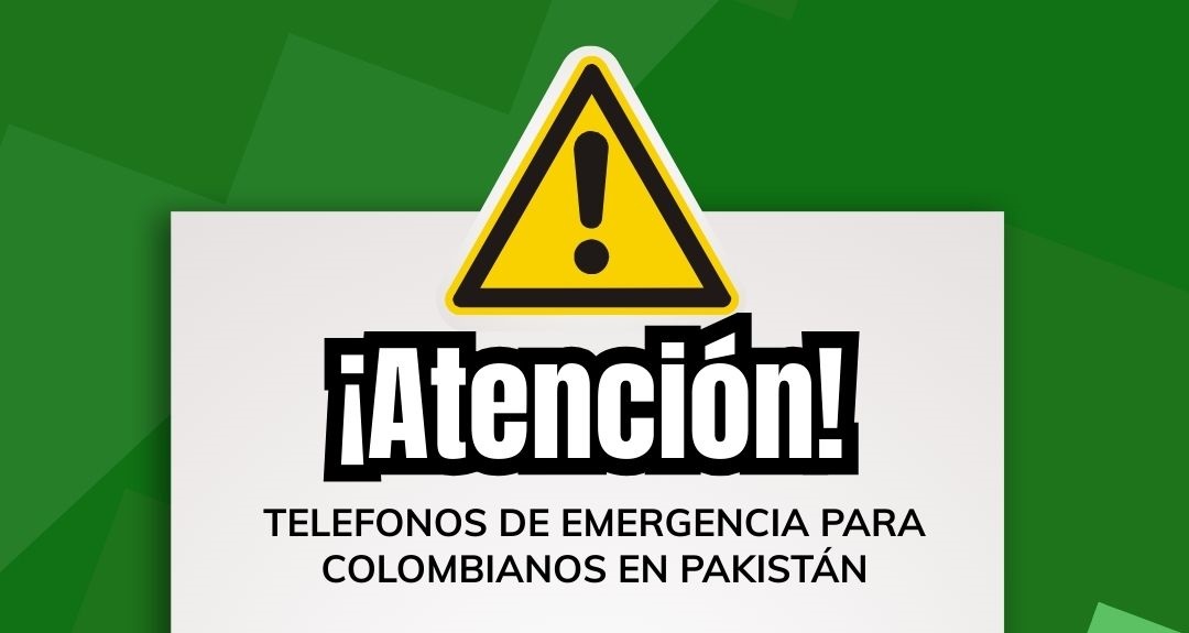 Canales de atención para colombianos en Pakistán