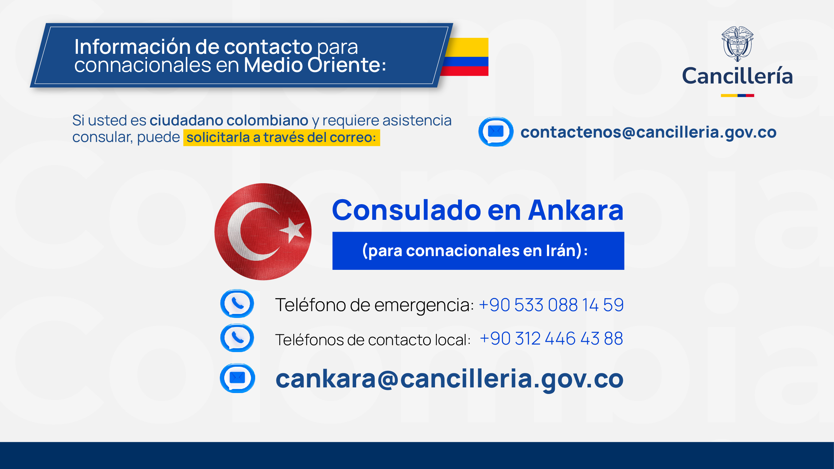 Recomendaciones generales para colombianos que se encuentren en Irán:
