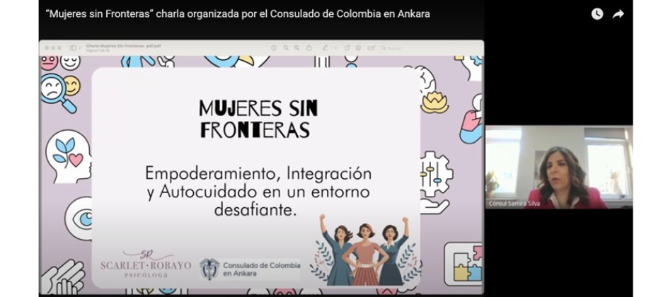  “Mujeres sin Fronteras” charla organizada por el Consulado de Colombia en Ankara 