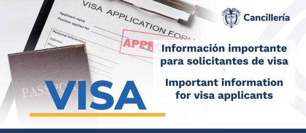 Información importante para solicitantes de visa - Important information for visa applicants